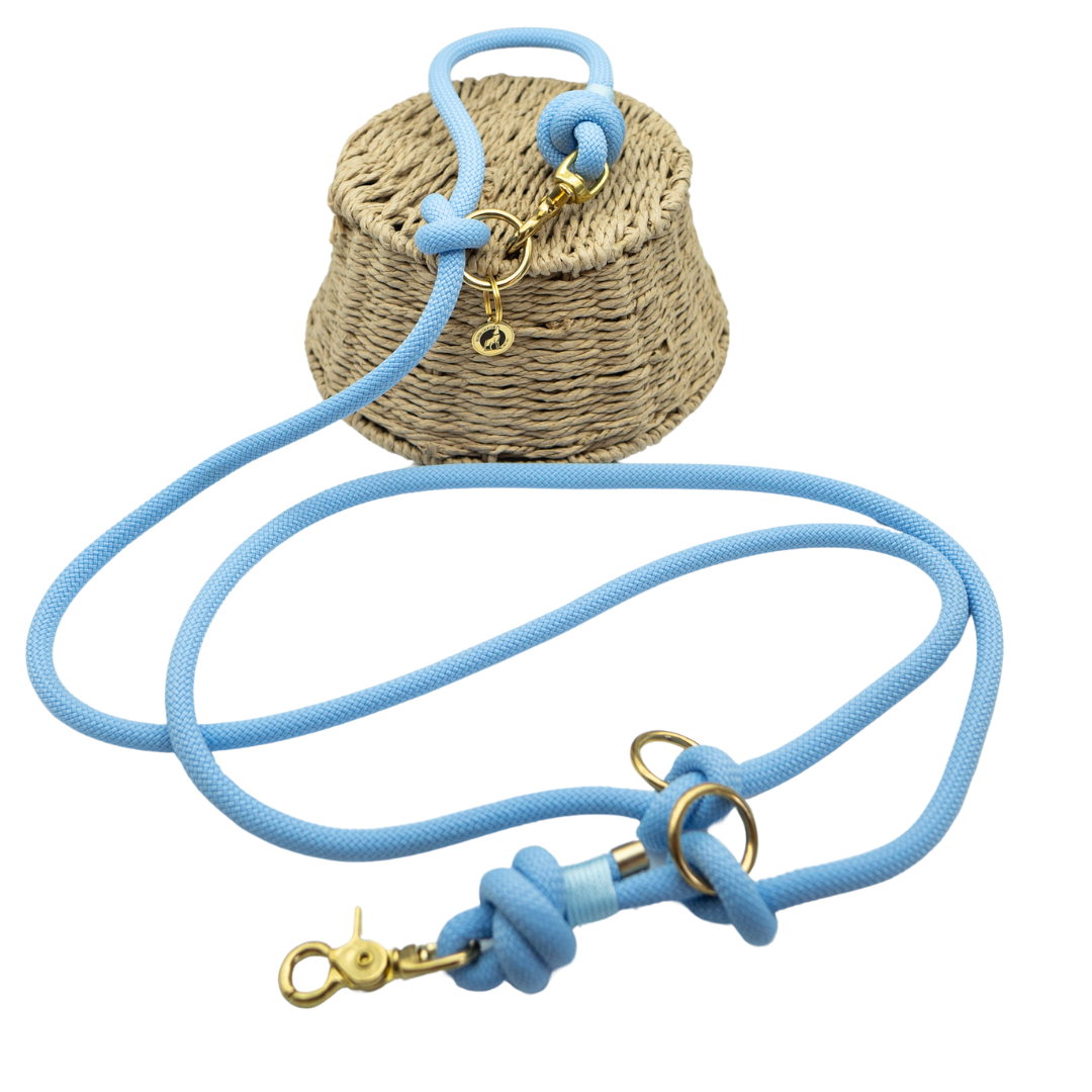 Laisse en corde Bleu polar