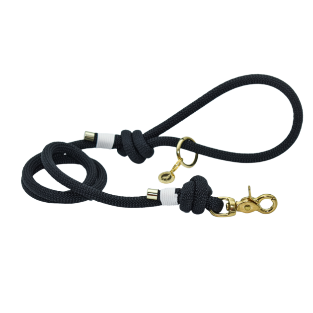 Laisse en corde Noire