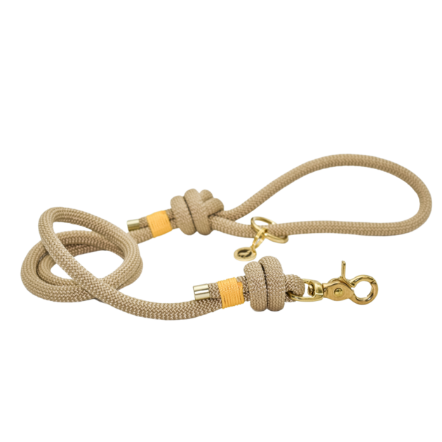 Laisse en corde Beige
