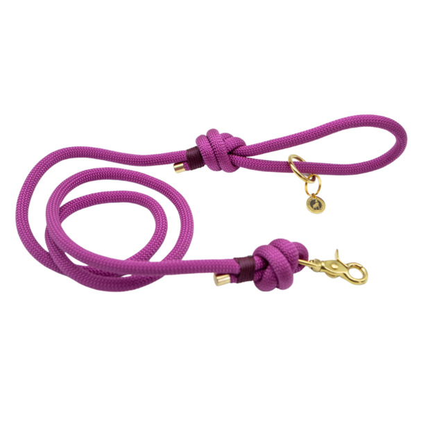 Laisse en corde Fuchsia