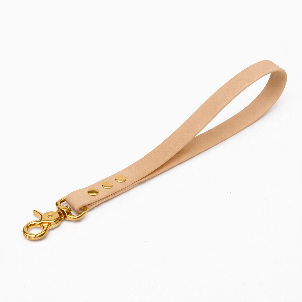 Poignée en biothane® - Beige doré