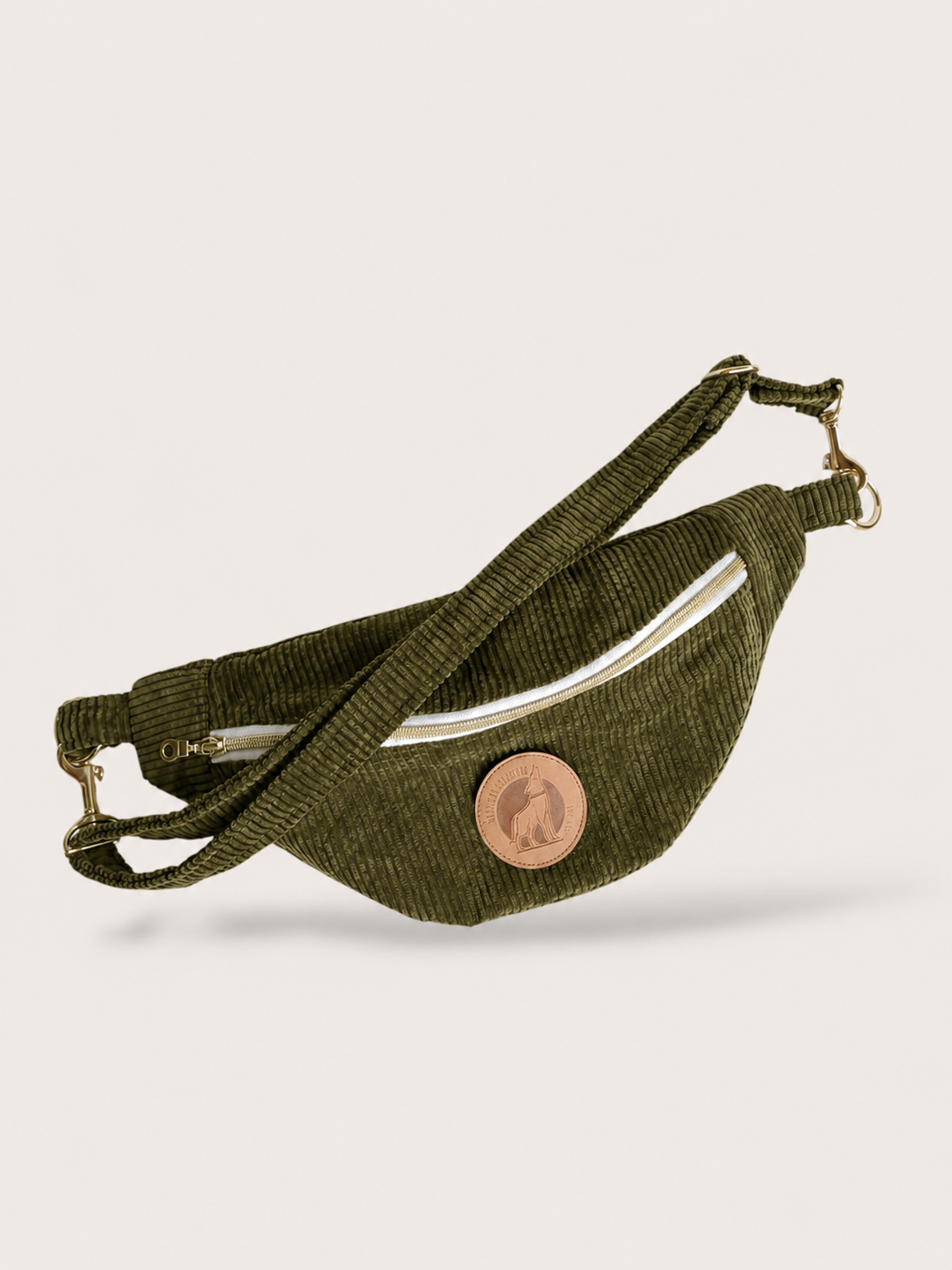 Banane Velours Côtelé Kaki Personnalisable