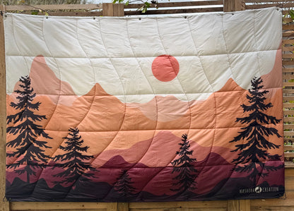 Couverture Outdoor 3en1 - Sunset Pine