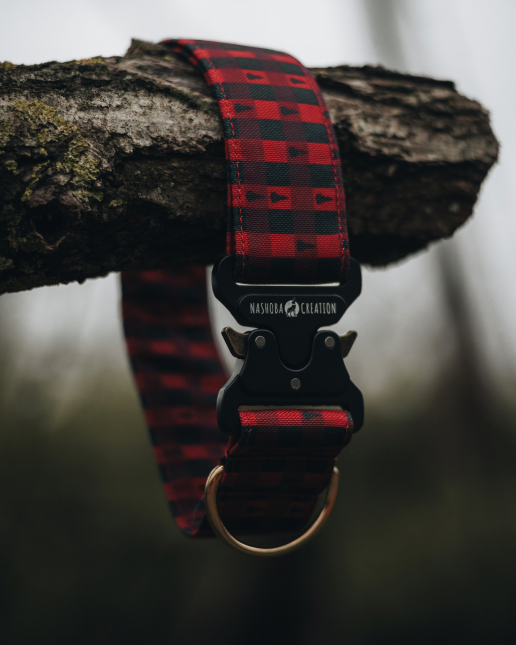 Collier pour chien - Damier rouge