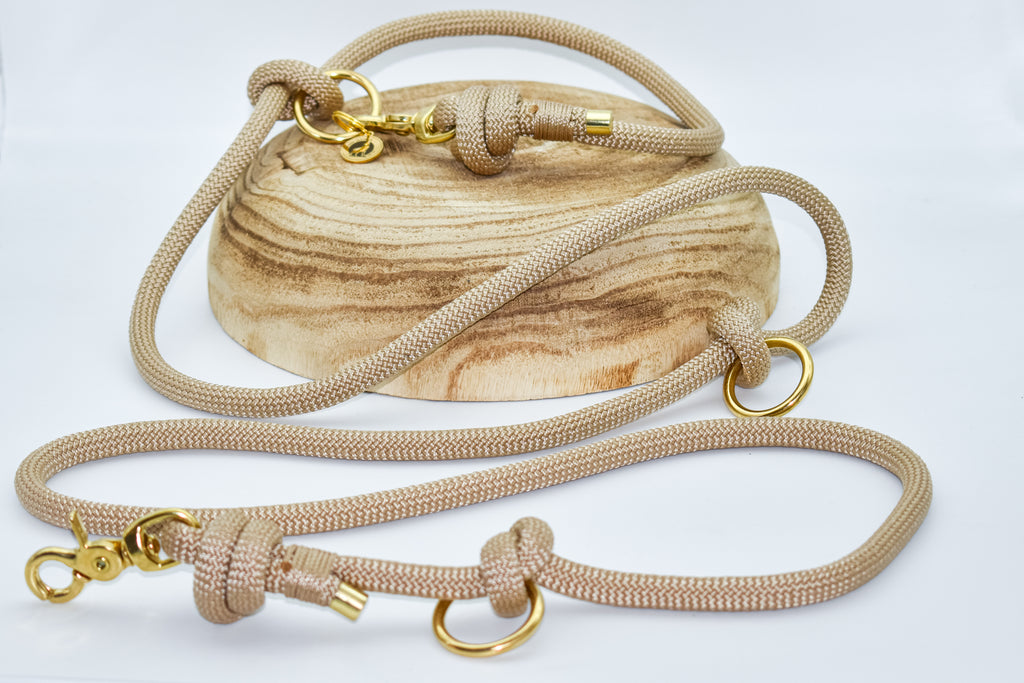 Laisse en corde Beige