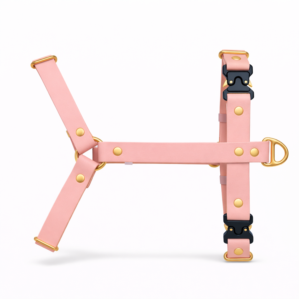 Harnais en biothane® - Rose Or