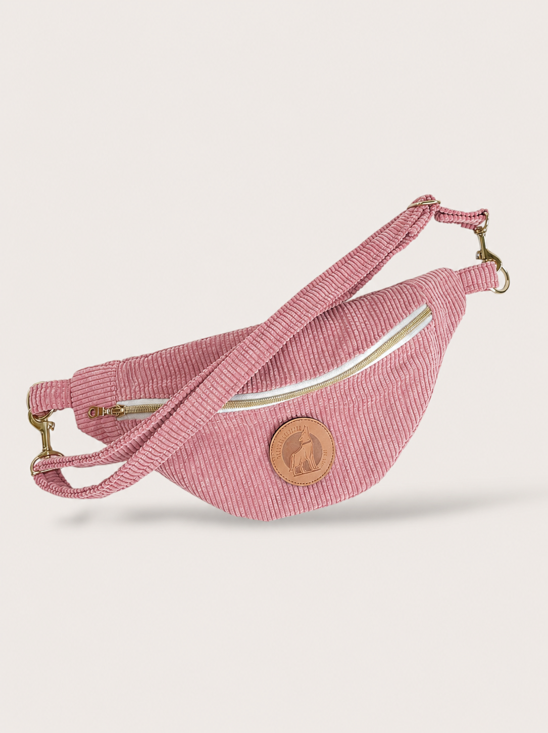 Banane Velours Côtelé Vieux Rose Personnalisable