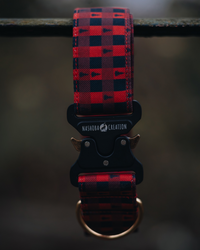 Collier pour chien - Damier rouge
