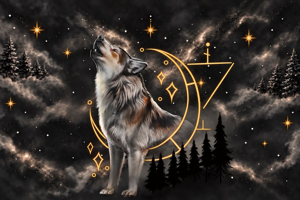 Plaid Loup – Velours doux & Sherpa | 135 × 200 cm