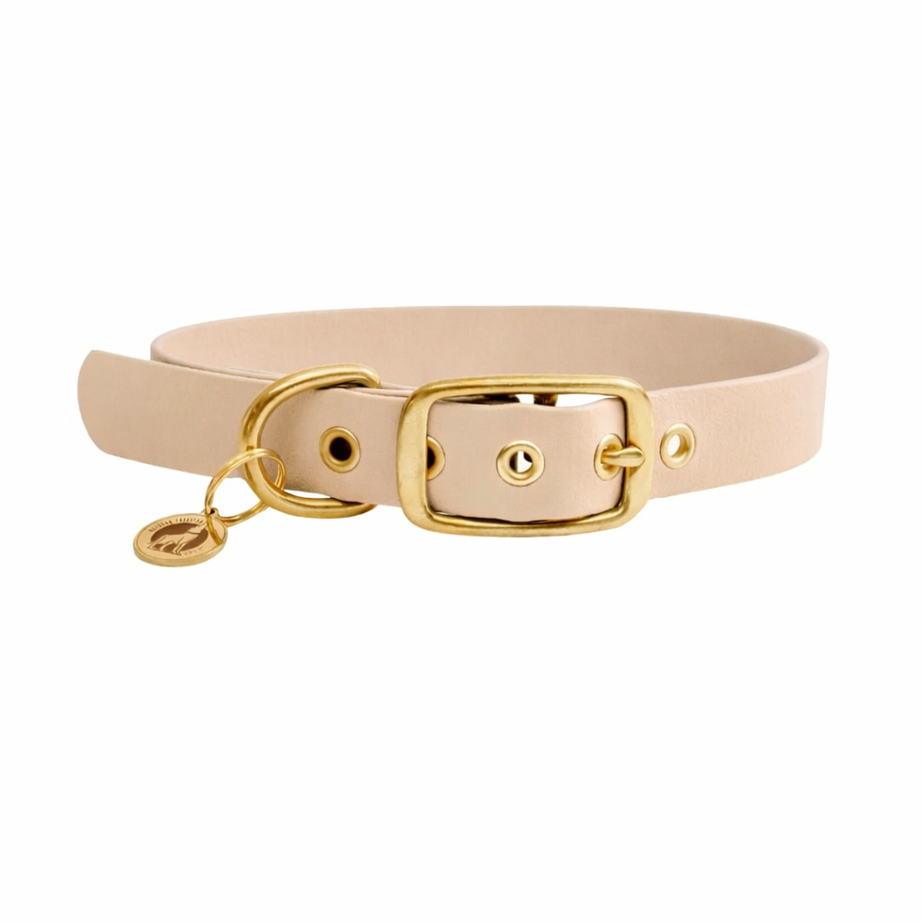Collier en biothane® - Beige poudré