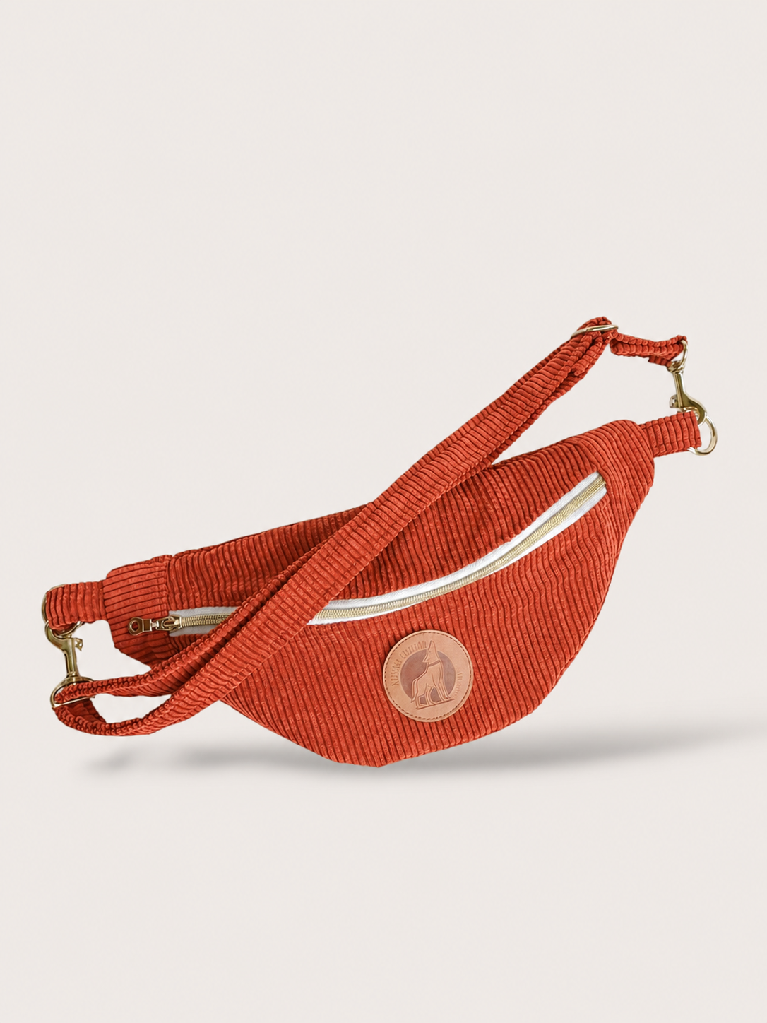 Banane Velours Côtelé Terracota Personnalisable
