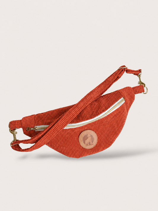 Banane Velours Côtelé Terracota Personnalisable
