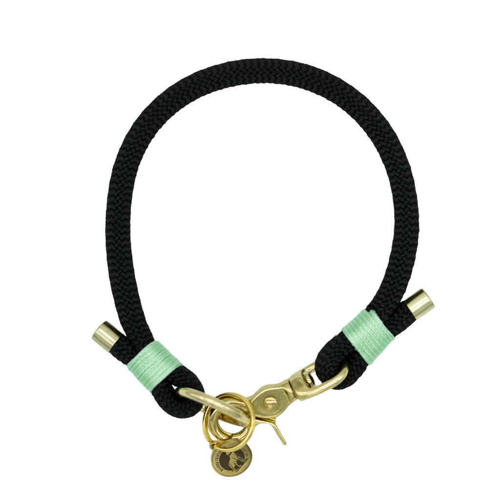 Collier porte-médaille en corde - Noir