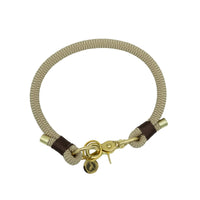 Collier porte-médaille en corde - Beige