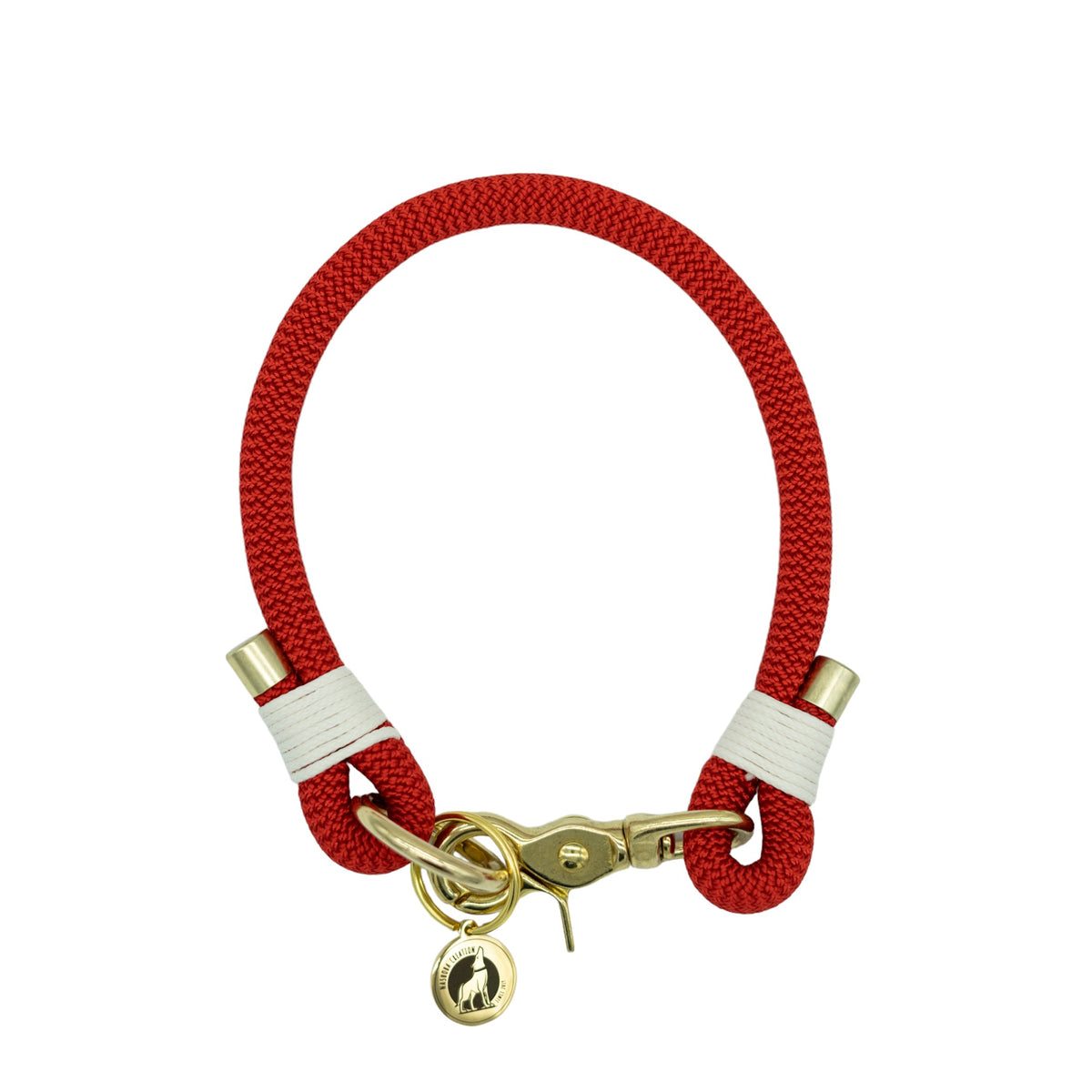 Collier porte-médaille en corde - Rouge