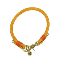 Collier porte-médaille en corde - Abricot