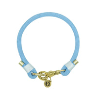 Collier porte-médaille en corde - Bleu polaire
