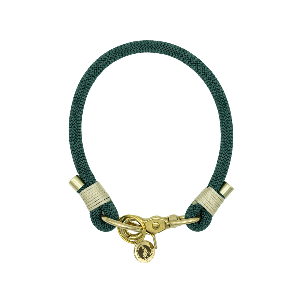 Collier porte-médaille en corde - Vert alpin