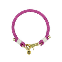 Collier porte-médaille en corde - Fuchsia