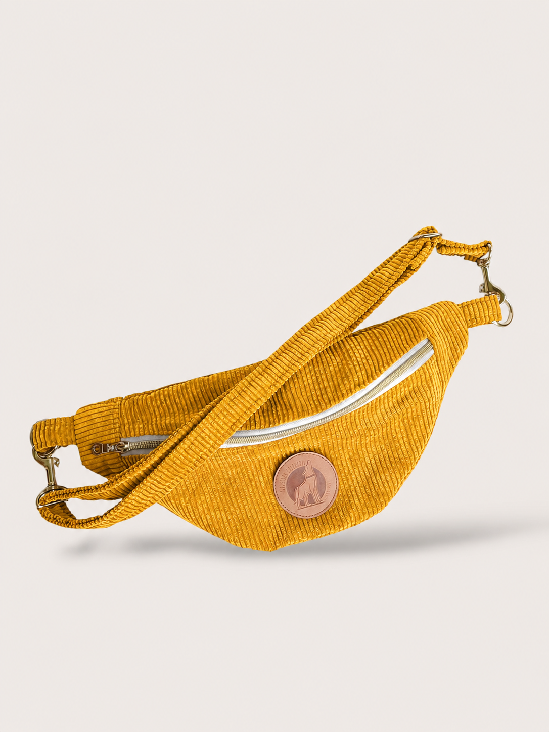 Banane Velours Côtelé Moutarde Personnalisable