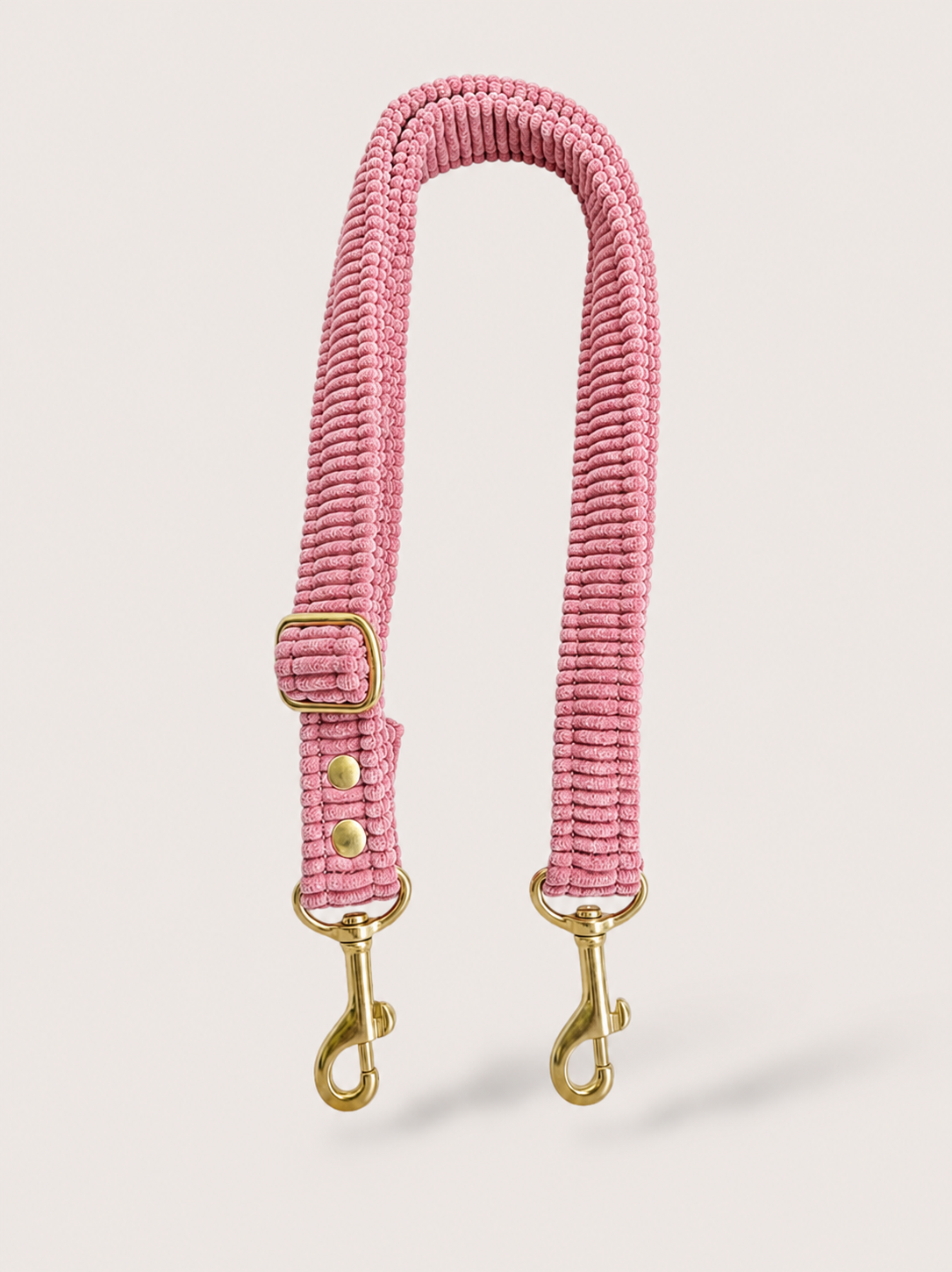Bandoulière amovible - Velours côtelé Vieux Rose