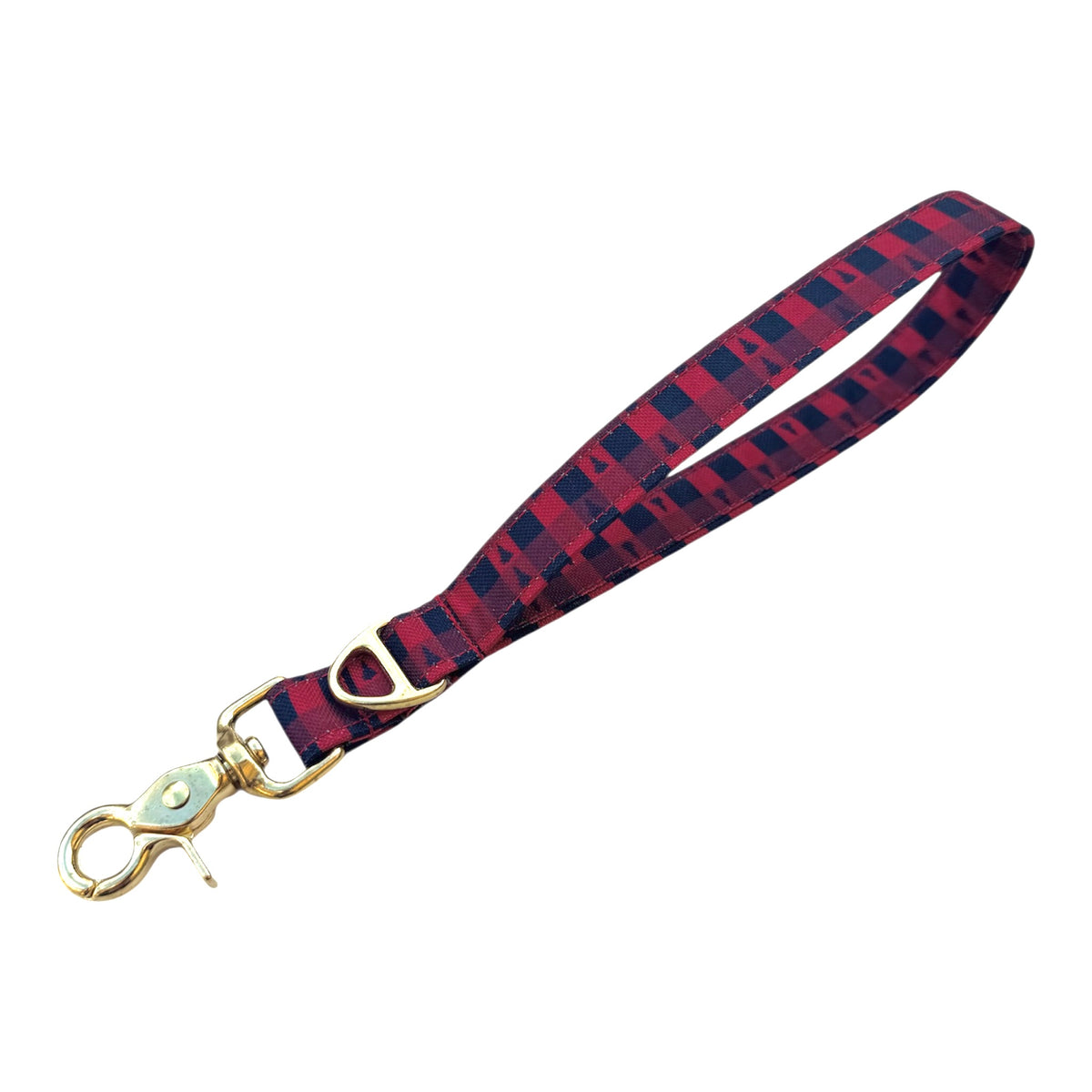 Poignée pour chien - Damier rouge