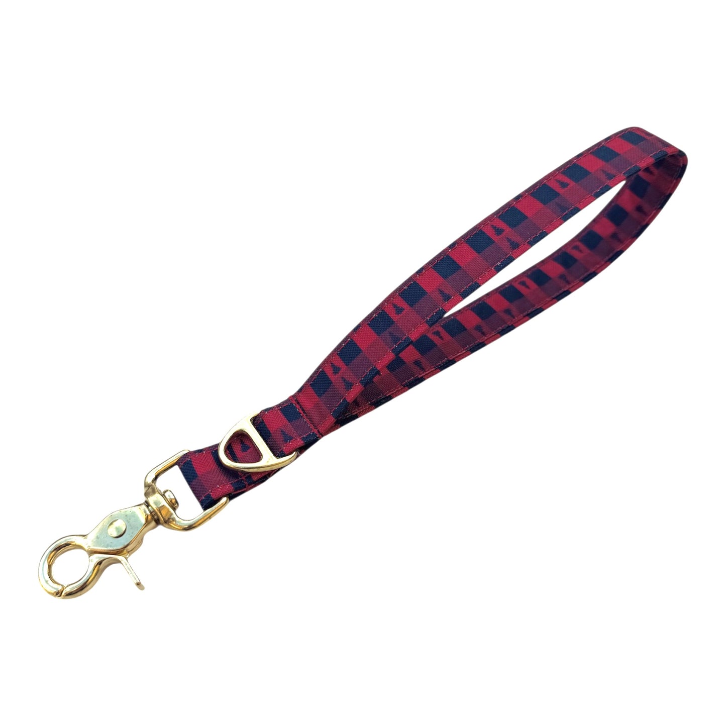 Poignée pour chien - Damier rouge