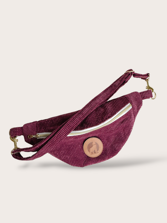 Banane Velours Côtelé Lie de vin Personnalisable