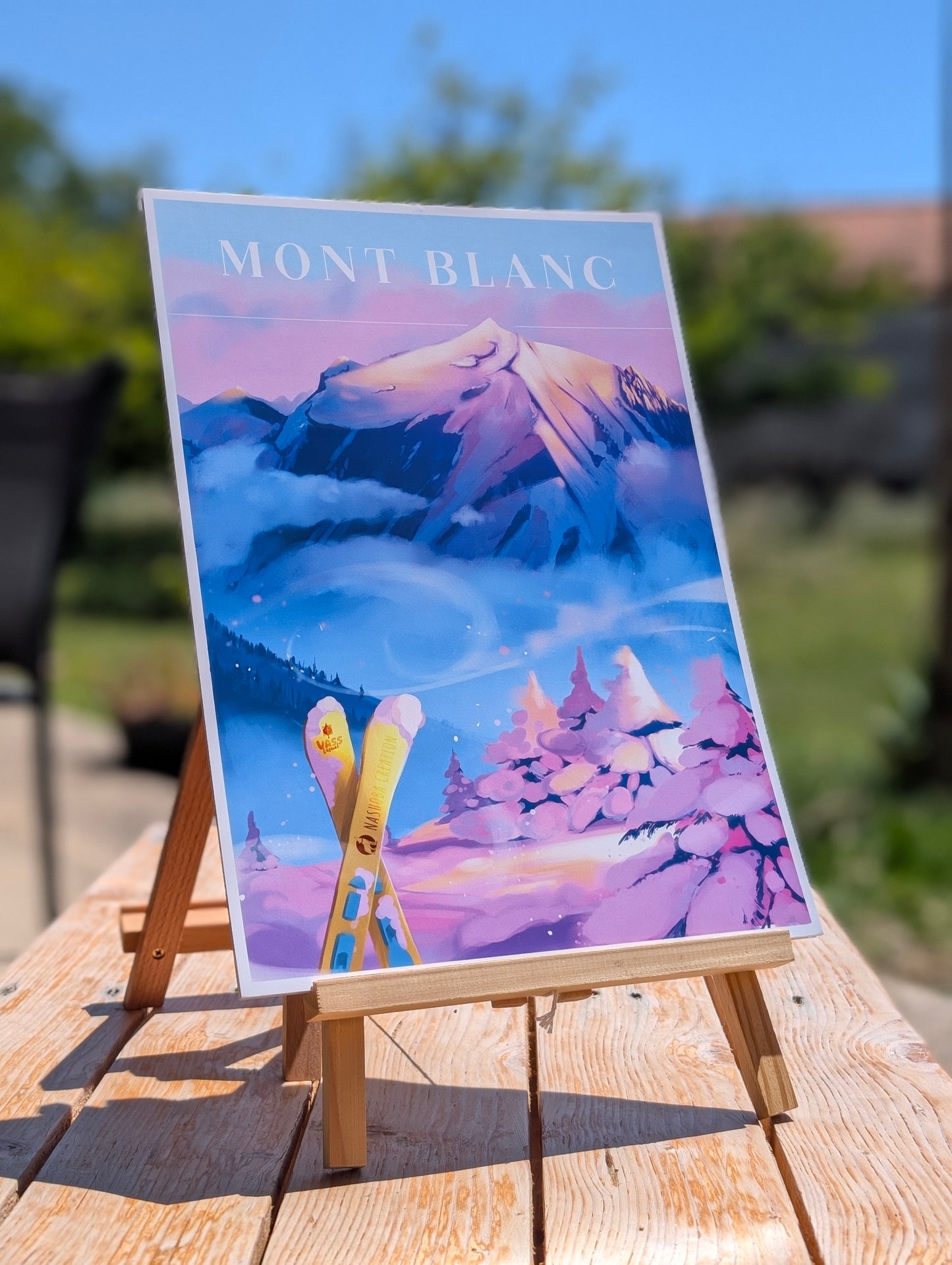 Affiche illustrée  - Mont Blanc