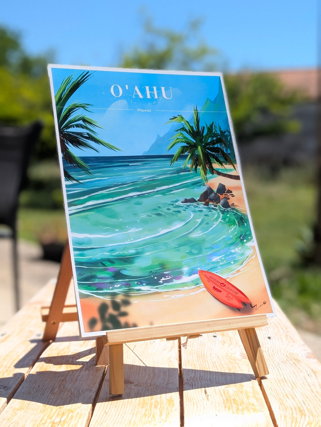 Affiche illustrée  - Hawaï