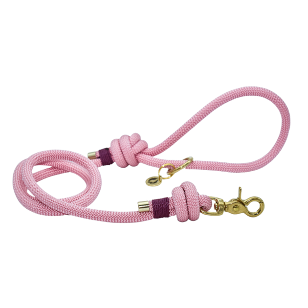 Laisse en corde Rose poudré